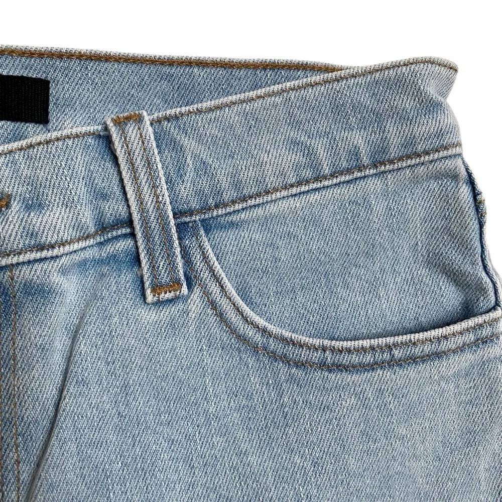 J Brand Gigi Bermuda Denim Shorts NWT Size 27 Raw Hem Light Wash